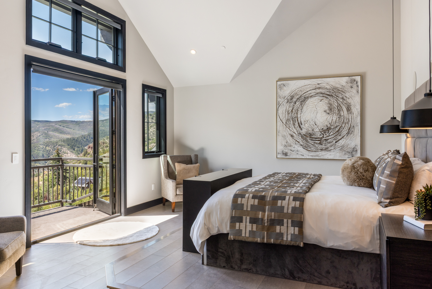Primary suite with sweeping valley views